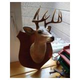 Decor - Wood Wagon & Small Deer Plaque Decor - Wood Wagon & Small Deer Plaque