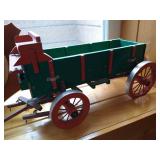 Decor - Wood Wagon & Small Deer Plaque Decor - Wood Wagon & Small Deer Plaque