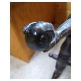 Very Neat Vintage Piano Bench With Glass Marble Claw Feet Very Neat Vintage Piano Bench With Glass Marble Claw Feet
