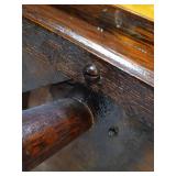 Very Neat Vintage Piano Bench With Glass Marble Claw Feet Very Neat Vintage Piano Bench With Glass Marble Claw Feet