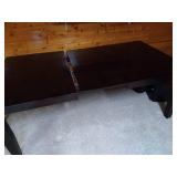 Wood Dining Table w/ Shelf Stored Underneath Wood Dining Table w/ Shelf Stored Underneath