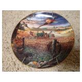 Remington Print & (2) Outdoors Collectible Plates Remington Print & (2) Outdoors Collectible Plates
