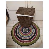 Nice Laundry Hamper & Round Rug Nice Laundry Hamper & Round Rug