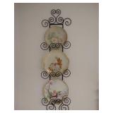 Decor Lot - Plates/Wall Holder & Angel Figurine Decor Lot - Plates/Wall Holder & Angel Figurine