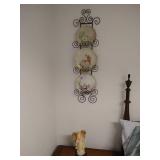 Decor Lot - Plates/Wall Holder & Angel Figurine Decor Lot - Plates/Wall Holder & Angel Figurine