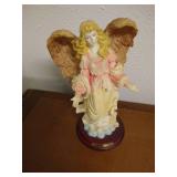 Decor Lot - Plates/Wall Holder & Angel Figurine Decor Lot - Plates/Wall Holder & Angel Figurine