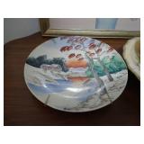 Decorative Lot - Picture, Plate & Pitcher Decorative Lot - Picture, Plate & Pitcher