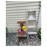 Wood Outdoor Chair, Aluminum Ladder, Etc Wood Outdoor Chair, Aluminum Ladder, Etc