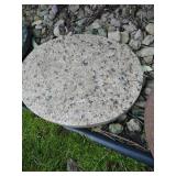 (3) Granite Path Slabs & Metal Decoration (3) Granite Path Slabs & Metal Decoration
