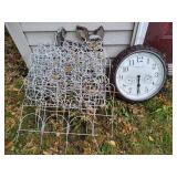White Garden Edging & Outdoor Clock White Garden Edging & Outdoor Clock