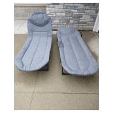 (2) Nice Fold-Up Lounge Chairs - Like New (2) Nice Fold-Up Lounge Chairs - Like New