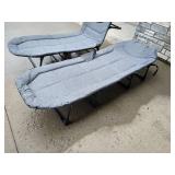 (2) Nice Fold-Up Lounge Chairs - Like New (2) Nice Fold-Up Lounge Chairs - Like New
