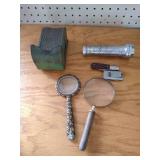 Misc Lot - Magnifying Glasses, Knife, Etc Misc Lot - Magnifying Glasses, Knife, Etc