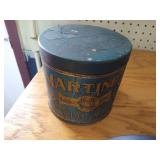 (2) Wind-Up Clocks & Vintage Tin (2) Wind-Up Clocks & Vintage Tin