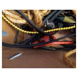Box of Hoses, Bungee Cords, Straps, Etc Box of Hoses, Bungee Cords, Straps, Etc