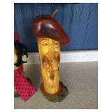 (2) Hand Carved Wooden Faces (2) Hand Carved Wooden Faces