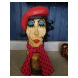 (2) Hand Carved Wooden Faces (2) Hand Carved Wooden Faces