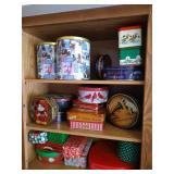 (3) Shelves of Empty Tins (3) Shelves of Empty Tins