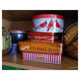 (3) Shelves of Empty Tins (3) Shelves of Empty Tins