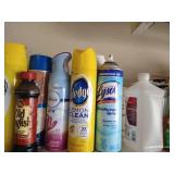 Shelf FULL of Products - Cleaning, Aerosols, Etc Etc Shelf FULL of Products - Cleaning, Aerosols, Etc Etc