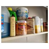 Shelf FULL of Products - Cleaning, Aerosols, Etc Etc Shelf FULL of Products - Cleaning, Aerosols, Etc Etc