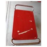 Rolling Red Metal Cart Rolling Red Metal Cart