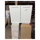 4 cabinets 36"x10"x15 with hardware and 8 shelfs