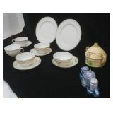 Antique Nippon, Porcelain, Blue Lusterware, Cottage Ware