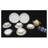 Antique Nippon, Porcelain, Blue Lusterware, Cottage Ware