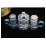 Antique Nippon, Porcelain, Blue Lusterware, Cottage Ware