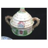 Antique Nippon, Porcelain, Blue Lusterware, Cottage Ware