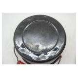 Enamelware Stockpot (Black with Red Trim)