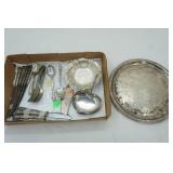 Vintage Silverplate Flatware, Serving Dishes, and Tray