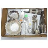 Vintage Silverplate Flatware, Serving Dishes, and Tray