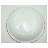 Vintage Enamelware with Red Trim, Wash Pan & Double Boiler