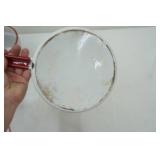 Vintage Enamelware with Red Trim, Wash Pan & Double Boiler