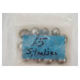 Vintage Steel Marbles (15ct)