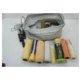 Grey Basket with Painting Supplies