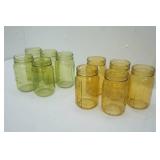 Quart Canning Jars 10ct (green & yellow)