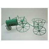 Green Metal Tractor Planter