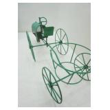 Green Metal Tractor Planter