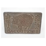 Cast Iron Bacon Press and 6.5" Diameter Cast Iron Pan