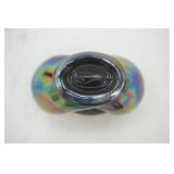 Vintage Iridescent Oil Slick Carnival Glass Perfume Bottles, 1 Stopper