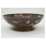 Vintage Enameled Brass Bowl