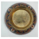 Vintage Enameled Brass Bowl