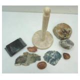 Stones, Sliced Agates, Paper Towel Holder
