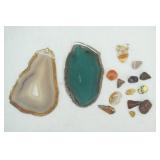 Stone Pendants and Sliced Agates