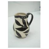 Melanie McEvoy Carved Pottery Pitcher 7" tall