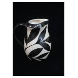 Melanie McEvoy Carved Pottery Pitcher 7" tall