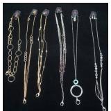 Paparazzi Jewelry Lot: Lanyard Necklace & Earrings Sets (6ct gold toned/silver toned)